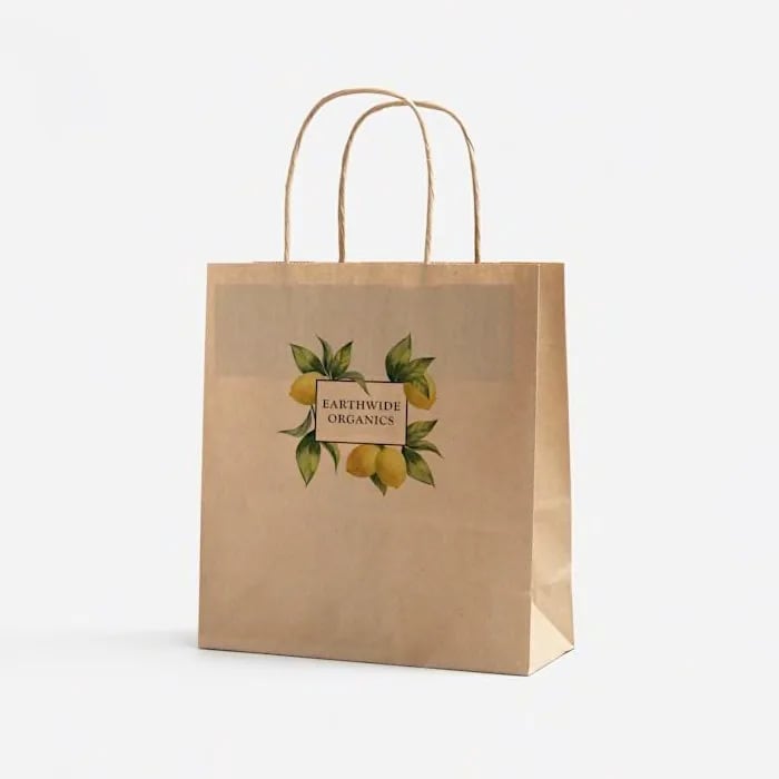 A custom paper bag