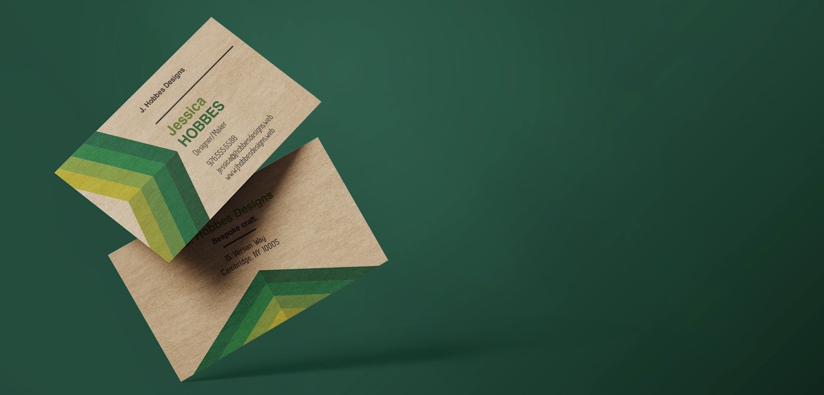 A custom sustainable business card