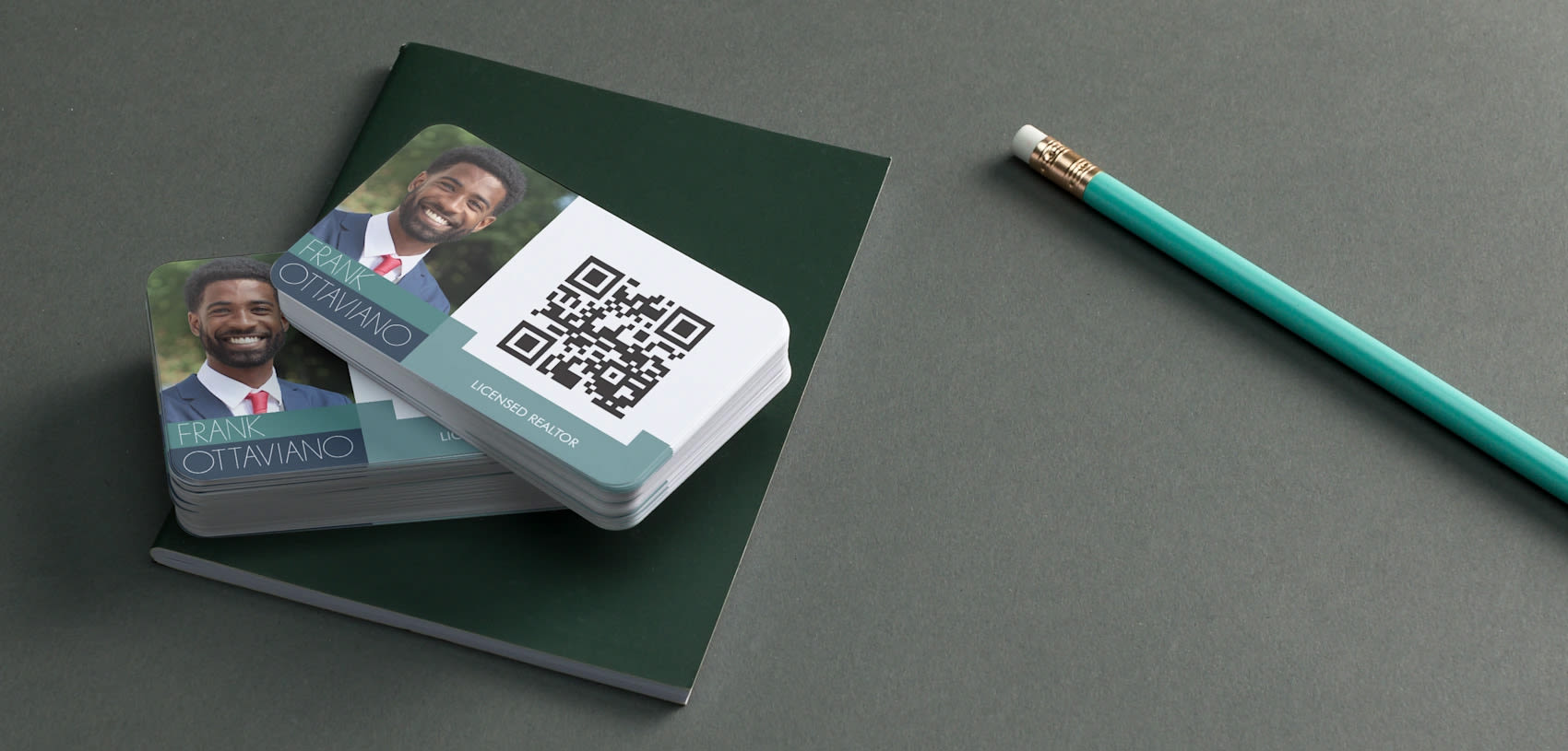 A custom QR code business card